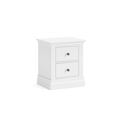 Bordeaux Painted White 2 Drawer Bedside Table Bordeaux Painted White 2 Drawer Bedside Table