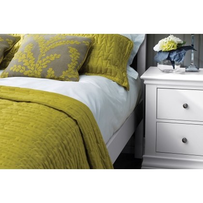 Bordeaux Painted White 2 Drawer Bedside Table Bordeaux Painted White 2 Drawer Bedside Table