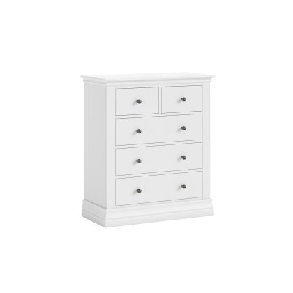 Bordeaux Painted White 2 Over 3 Chest Of Drawers Bordeaux Painted White 2 Over 3 Chest Of Drawers