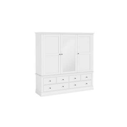 Bordeaux Painted White Triple Wardrobe Bordeaux Painted White Triple Wardrobe