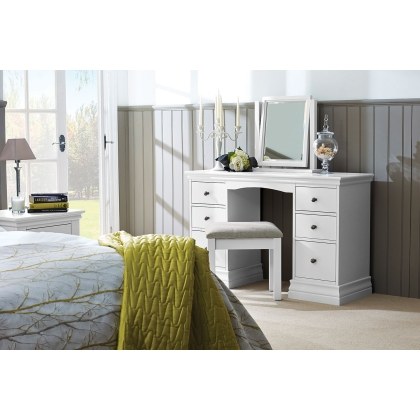 Bordeaux Painted White Double Pedestal Dressing Table Bordeaux Painted White Double Pedestal Dressing Table