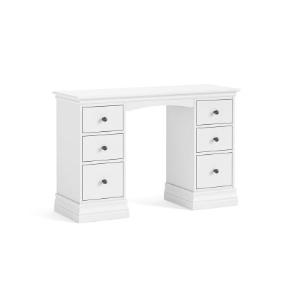 Bordeaux Painted White Double Pedestal Dressing Table Bordeaux Painted White Double Pedestal Dressing Table