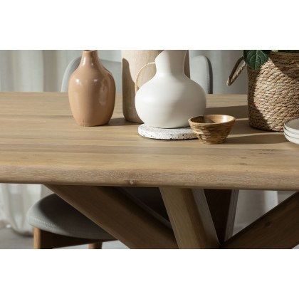 Flynn Natural Oak 240cm Dining Table Set Inc 220cm Bench & 4 Noah Chairs Flynn Natural Oak 240cm Dining Table Set Inc 220cm Bench & 4 Noah Chairs
