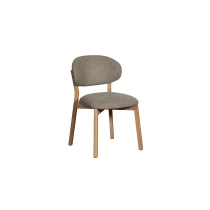 Leo Curved Back Fabric Dining Chair in Grey (Pair) Leo Curved Back Fabric Dining Chair in Grey (Pair)