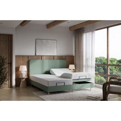 TEMPUR Form Spring Adjustable Bed with Classic Box Headboard TEMPUR Form Spring Adjustable Bed with Classic Box Headboard