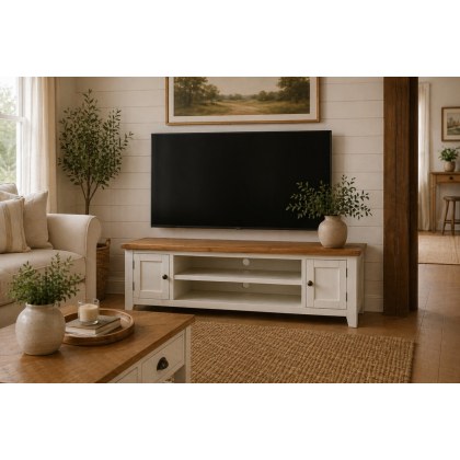 Cotswold White Extra Large TV Stand 180cm Wide Cotswold White Extra Large TV Stand 180cm Wide