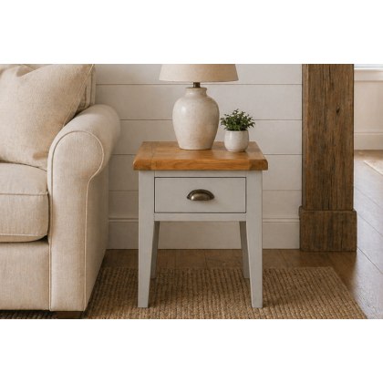Cotswold Grey Painted Oak Lamp Table Cotswold Grey Painted Oak Lamp Table