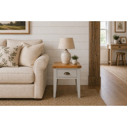 Cotswold Grey Painted Oak Lamp Table Cotswold Grey Painted Oak Lamp Table