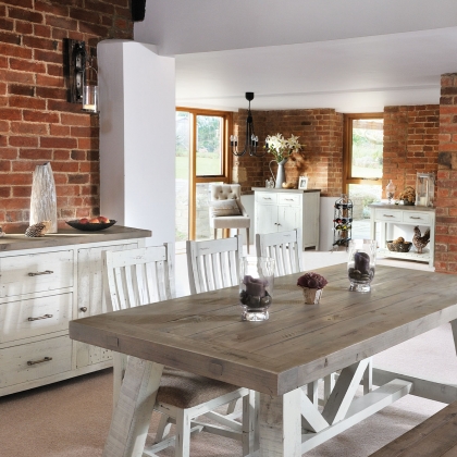 grey farmhouse kitchen table