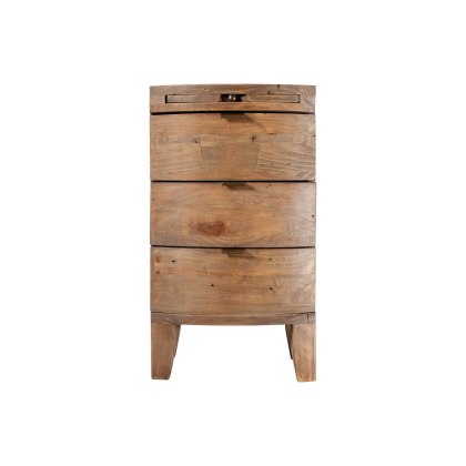 Bermuda Reclaimed Wood 3 Drawer Bedside Table Bermuda Reclaimed Wood 3 Drawer Bedside Table