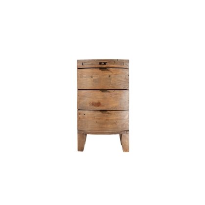 Bermuda Reclaimed Wood 3 Drawer Bedside Table Bermuda Reclaimed Wood 3 Drawer Bedside Table