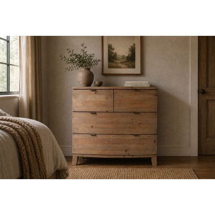 Bermuda Reclaimed Wood 4 Drawer Chest of Drawers Bermuda Reclaimed Wood 4 Drawer Chest of Drawers