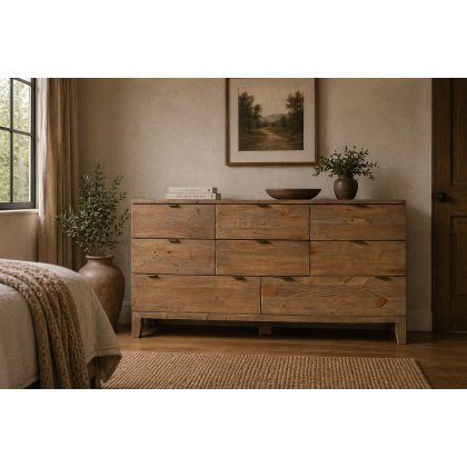 Bermuda Reclaimed Wood 8 Drawer Wide Chest of Drawers Bermuda Reclaimed Wood 8 Drawer Wide Chest of Drawers
