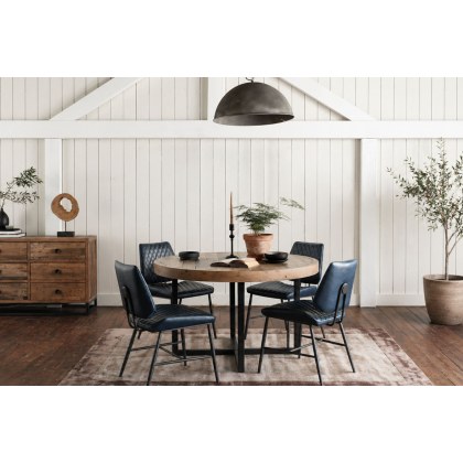Nixon Reclaimed Wood 120cm Round Dining Table Nixon Reclaimed Wood 120cm Round Dining Table