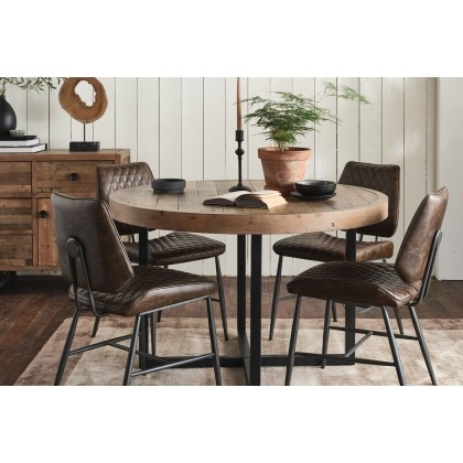 Nixon Reclaimed Wood 120cm Round Dining Table Nixon Reclaimed Wood 120cm Round Dining Table