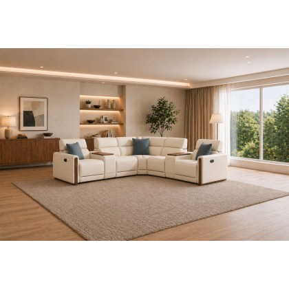 La-Z-Boy Faith Capsule Power Recliner Corner Sofa with Swivel Storage Console Units La-Z-Boy Faith Capsule Power Recliner Corner Sofa with Swivel Storage Console Units