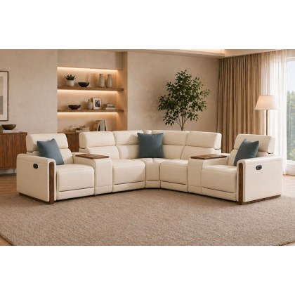 La-Z-Boy Faith Capsule Power Recliner Corner Sofa with Swivel Storage Console Units La-Z-Boy Faith Capsule Power Recliner Corner Sofa with Swivel Storage Console Units