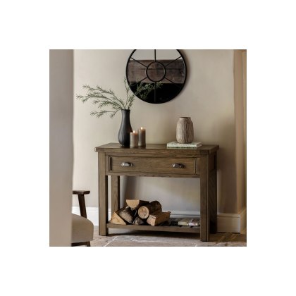 Gallery Direct Hardwick Smoked Oak 1 Drawer Console Table Gallery Direct Hardwick Smoked Oak 1 Drawer Console Table
