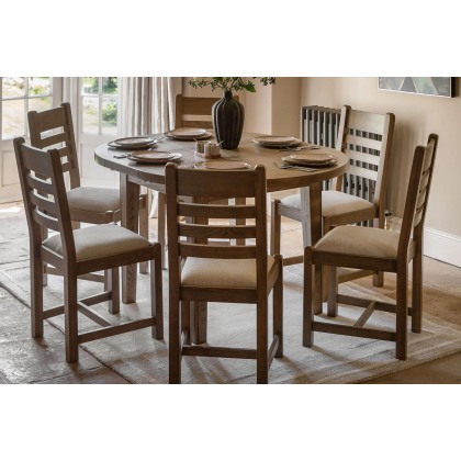 Gallery Direct Hardwick Smoked Oak Round Ext 110-145cm Dining Table Gallery Direct Hardwick Smoked Oak Round Ext 110-145cm Dining Table