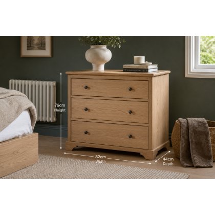 Gallery Direct Malvern Natural Oak 3 Drawer Chest of Drawers Gallery Direct Malvern Natural Oak 3 Drawer Chest of Drawers