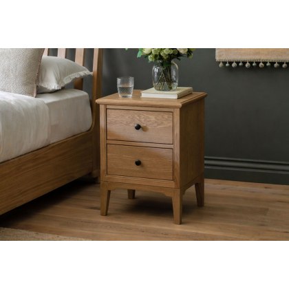 Gallery Direct Malvern Natural Oak 2 Drawer Bedside Table Gallery Direct Malvern Natural Oak 2 Drawer Bedside Table