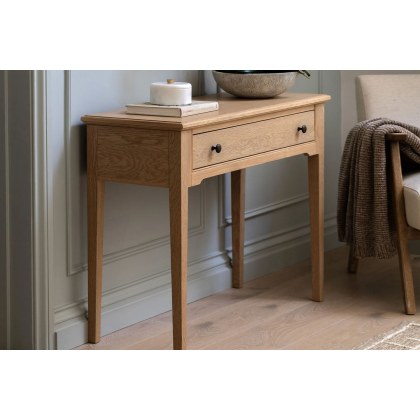 Gallery Direct Malvern Natural Oak 1 Drawer Console Table Gallery Direct Malvern Natural Oak 1 Drawer Console Table