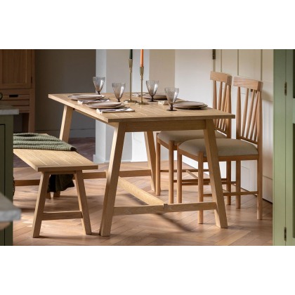 Gallery Direct Eton Natural Ext 160-200cm Trestle Dining Table Gallery Direct Eton Natural Ext 160-200cm Trestle Dining Table