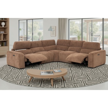 Summer 6 Seater Corner Sofa with Power Recliner and Headrest Summer 6 Seater Corner Sofa with Power Recliner and Headrest