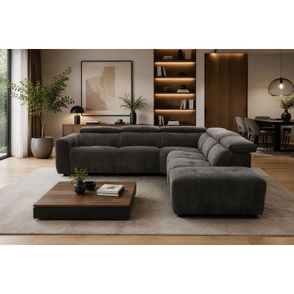 Monaco 6 Seater Corner Sofa with Power Recliner and Headrest Monaco 6 Seater Corner Sofa with Power Recliner and Headrest