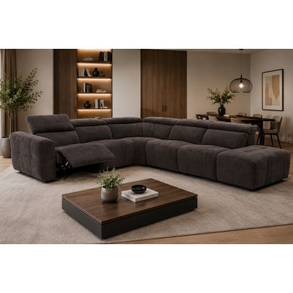 Monaco 6 Seater Corner Sofa with Power Recliner and Headrest Monaco 6 Seater Corner Sofa with Power Recliner and Headrest