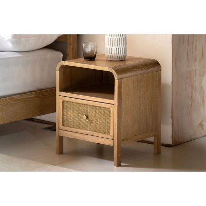 Gallery Direct Bibury Oak 1 Drawer Bedside Table Gallery Direct Bibury Oak 1 Drawer Bedside Table