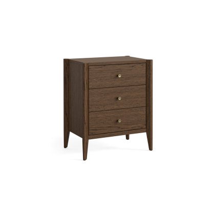 Paris Brown 3 Drawer Bedside Paris Brown 3 Drawer Bedside