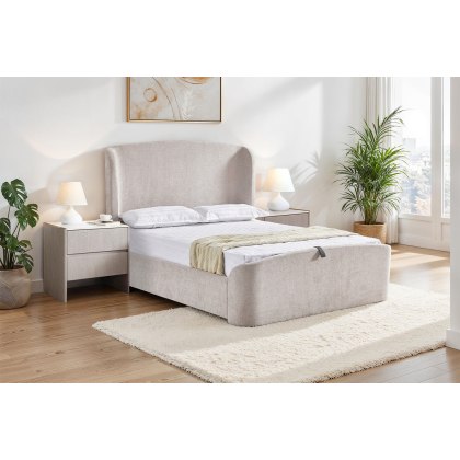 Blaire Storage Ottoman Bed in Weave Fabric Blaire Storage Ottoman Bed in Weave Fabric