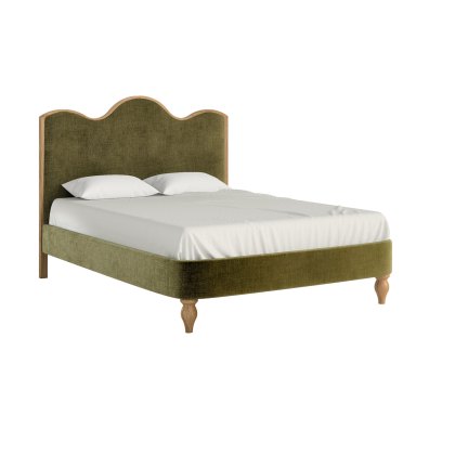 Verona Oak Olive Green Upholstered Bed Frame Verona Oak Olive Green Upholstered Bed Frame