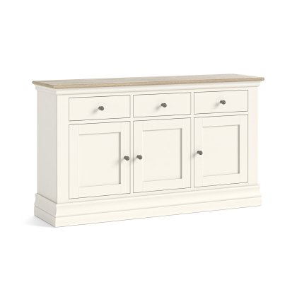 Provence Painted Off-White Oak 130cm Large Sideboard Provence Painted Off-White Oak 130cm Large Sideboard