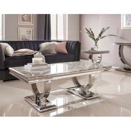 Arianna Grey Marble Coffee Table