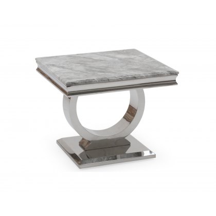 Arianna Grey Marble Lamp Table