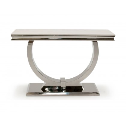 Arianna Cream Marble Console Table