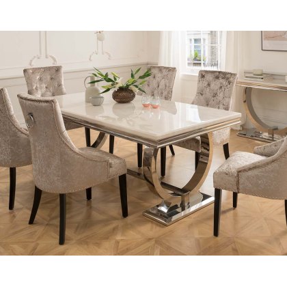 Arianna Cream Marble 180cm Dining Table