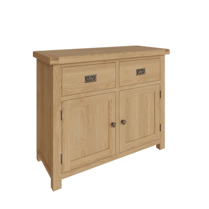 Light Rustic Oak 2 Door 2 Drawer Sideboard