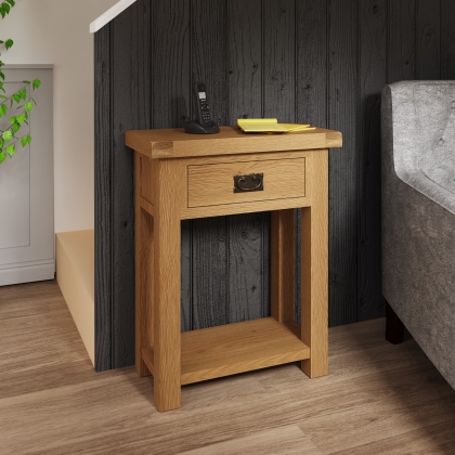 Light Rustic Oak Telephone Table