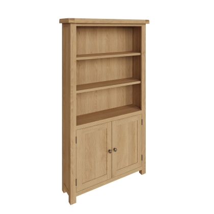 Light Rustic Oak Large Bookcase