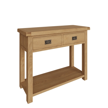 Light Rustic Oak Medium Console Table