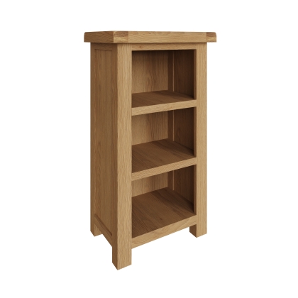 Light Rustic Oak Narrow Bookcase