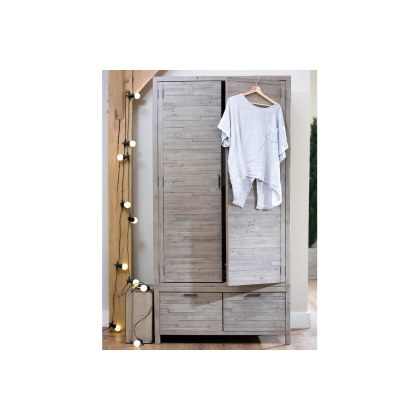 Tuscan Springs Reclaimed Wood Double Wardrobe Tuscan Springs Reclaimed Wood Double Wardrobe