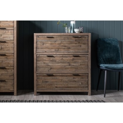 Tuscan Springs Reclaimed Wood 3 Drawer Chest of Drawers Tuscan Springs Reclaimed Wood 3 Drawer Chest of Drawers