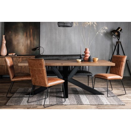 Soho Solid Oak 240cm Holburn Star Base Dining Table Soho Solid Oak 240cm Holburn Star Base Dining Table