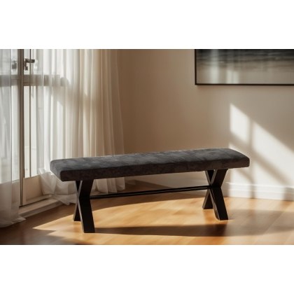 Forge Stone Effect 140 Upholstered Bench Forge Stone Effect 140 Upholstered Bench