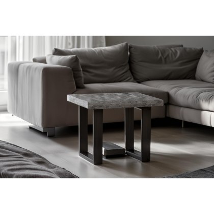 Forge Stone Effect Lamp Table Forge Stone Effect Lamp Table