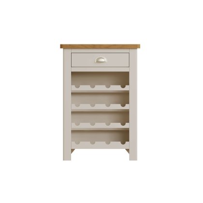 Oak City - Dorset Painted Truffle Grey Oak Wine Rack Cabinet Oak City - Dorset Painted Truffle Grey Oak Wine Rack Cabinet